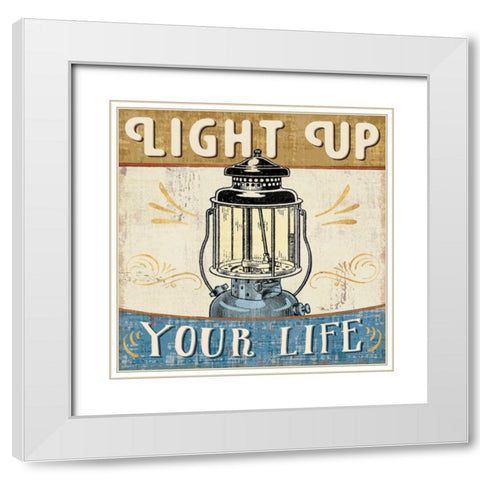 A Great Journey X White Modern Wood Framed Art Print with Double Matting by Pela Studio