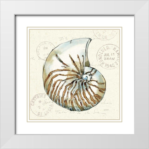 Coastal Breeze V White Modern Wood Framed Art Print with Double Matting by Tavoletti, Anne