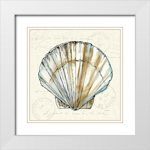 Coastal Breeze VII White Modern Wood Framed Art Print with Double Matting by Tavoletti, Anne