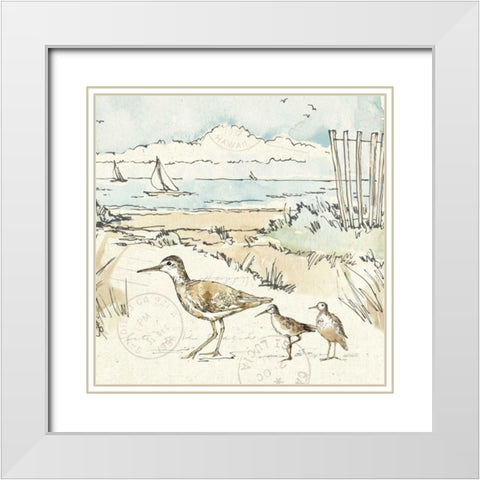 Coastal Breeze XII White Modern Wood Framed Art Print with Double Matting by Tavoletti, Anne
