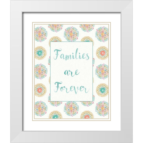 Rainbow Seeds Families White Modern Wood Framed Art Print with Double Matting by Audit, Lisa