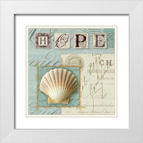 Beach Journal IV White Modern Wood Framed Art Print with Double Matting by Wild Apple Portfolio