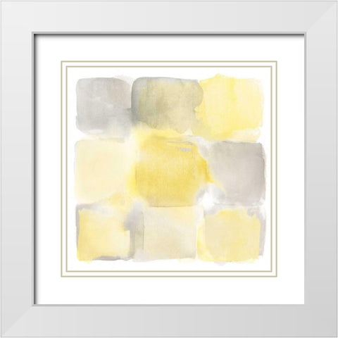 Two Tone I White Modern Wood Framed Art Print with Double Matting by Schick, Mike