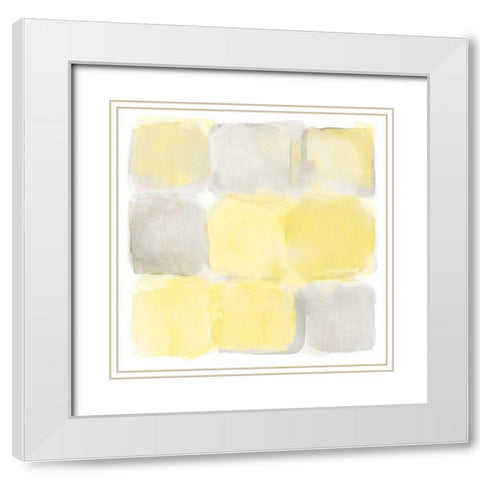 Two Tone II White Modern Wood Framed Art Print with Double Matting by Schick, Mike