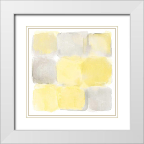 Two Tone II White Modern Wood Framed Art Print with Double Matting by Schick, Mike