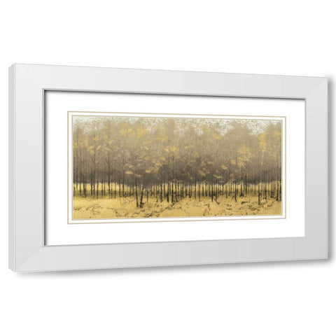 Golden Trees III Taupe White Modern Wood Framed Art Print with Double Matting by Wiens, James
