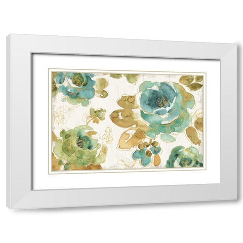 My Greenhouse Roses I on Wood White Modern Wood Framed Art Print with Double Matting by Audit, Lisa
