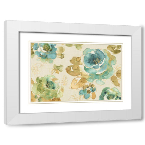 My Greenhouse Roses I Linen White Modern Wood Framed Art Print with Double Matting by Audit, Lisa