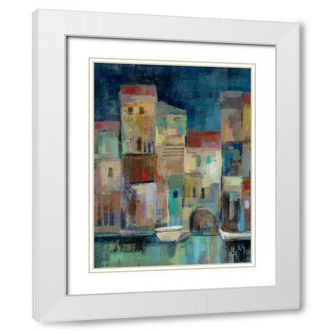 Evening I Port II White Modern Wood Framed Art Print with Double Matting by Vassileva, Silvia
