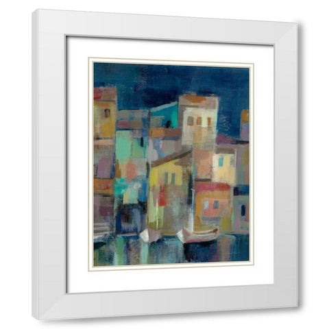 Evening I Port III White Modern Wood Framed Art Print with Double Matting by Vassileva, Silvia