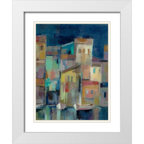 Evening I Port III White Modern Wood Framed Art Print with Double Matting by Vassileva, Silvia
