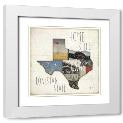 InstaStates III White Modern Wood Framed Art Print with Double Matting by Aiken, Jess