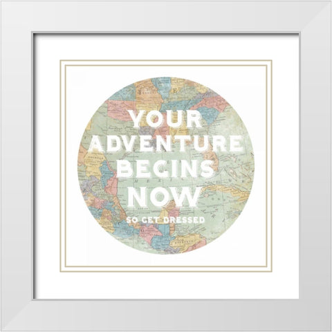 Hemisphere I White Modern Wood Framed Art Print with Double Matting by Schlabach, Sue