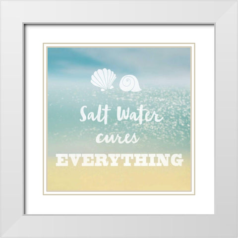 Salt Water Cure White Modern Wood Framed Art Print with Double Matting by Schlabach, Sue