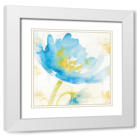 Breeze Bloom II White Modern Wood Framed Art Print with Double Matting by Schlabach, Sue