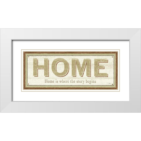 Home White Modern Wood Framed Art Print with Double Matting by Pela
