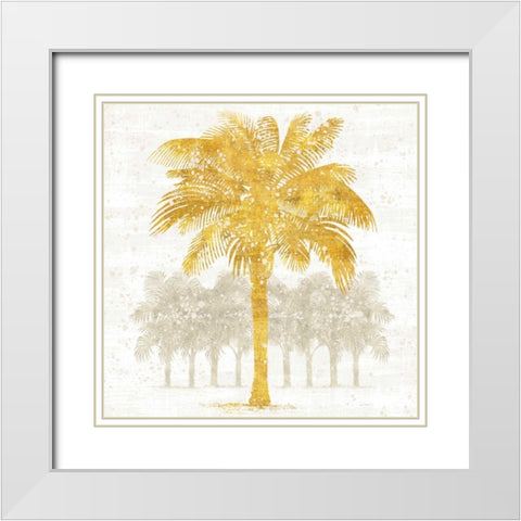 Palm Coast II White Modern Wood Framed Art Print with Double Matting by Schlabach, Sue