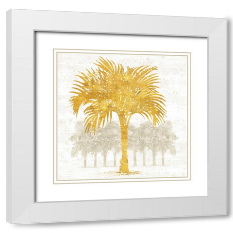 Palm Coast IV White Modern Wood Framed Art Print with Double Matting by Schlabach, Sue