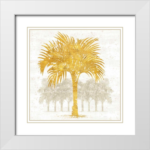 Palm Coast IV White Modern Wood Framed Art Print with Double Matting by Schlabach, Sue