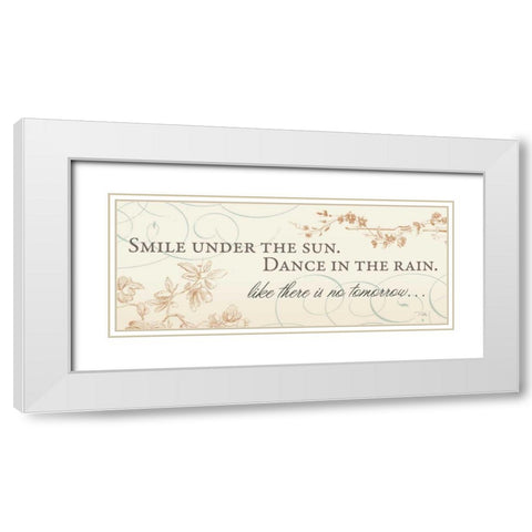 Smile Under the Sun White Modern Wood Framed Art Print with Double Matting by Pela