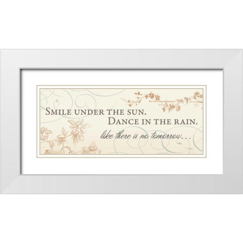 Smile Under the Sun White Modern Wood Framed Art Print with Double Matting by Pela