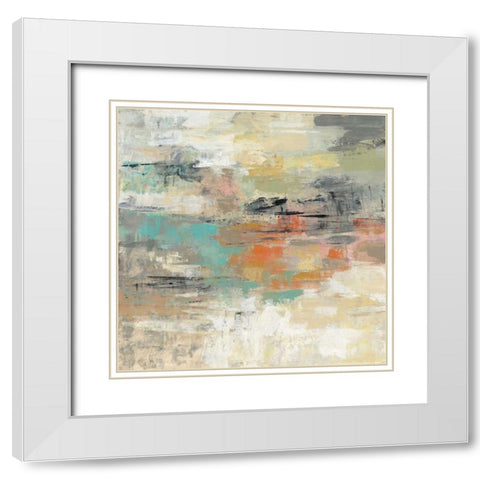 Gentle Gaze White Modern Wood Framed Art Print with Double Matting by Vassileva, Silvia