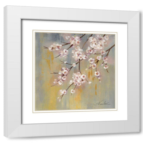 Cherry Cloud I White Modern Wood Framed Art Print with Double Matting by Vassileva, Silvia