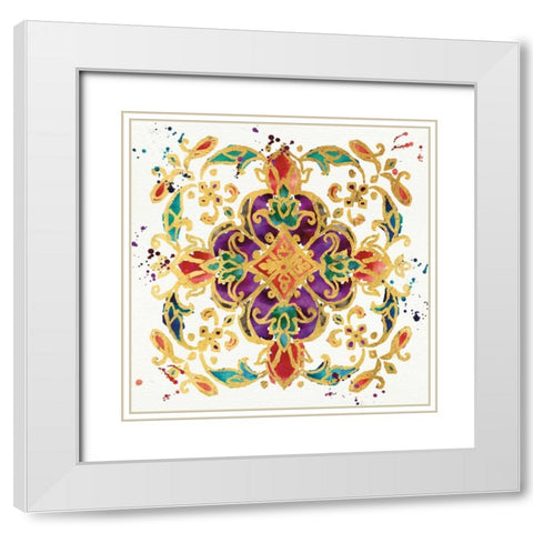 Little Jewels IV White Modern Wood Framed Art Print with Double Matting by Aiken, Jess
