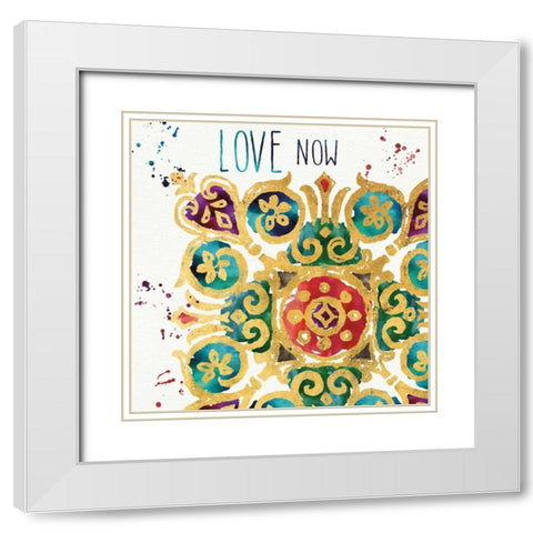 Little Jewels Words III White Modern Wood Framed Art Print with Double Matting by Aiken, Jess