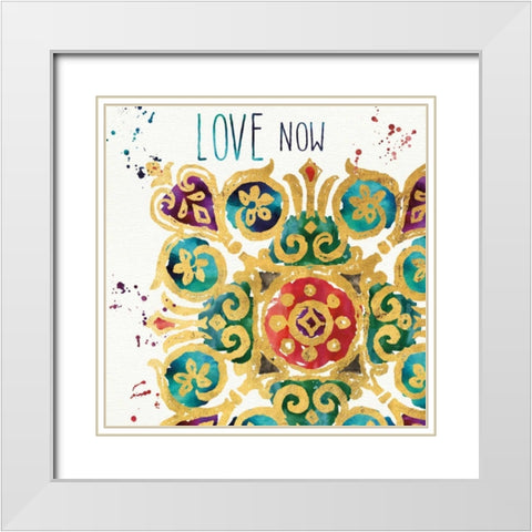 Little Jewels Words III White Modern Wood Framed Art Print with Double Matting by Aiken, Jess