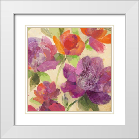 Garden Delight IV White Modern Wood Framed Art Print with Double Matting by Hristova, Albena