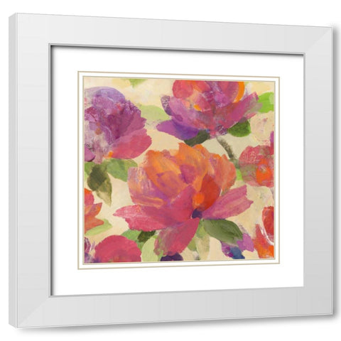 Garden Delight V White Modern Wood Framed Art Print with Double Matting by Hristova, Albena