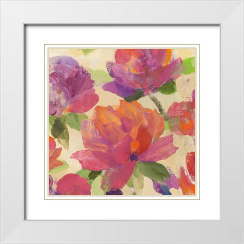 Garden Delight V White Modern Wood Framed Art Print with Double Matting by Hristova, Albena