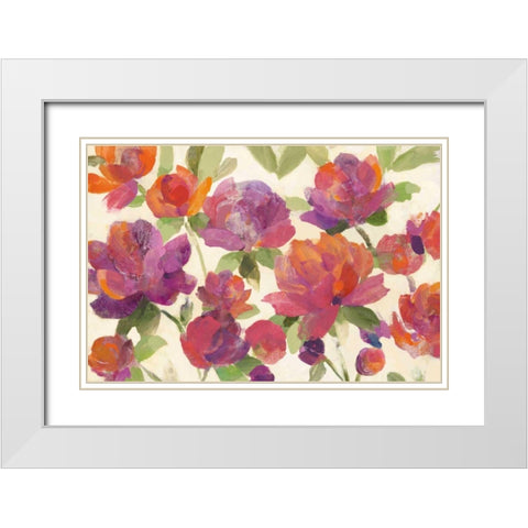 Garden Delight III White Modern Wood Framed Art Print with Double Matting by Hristova, Albena