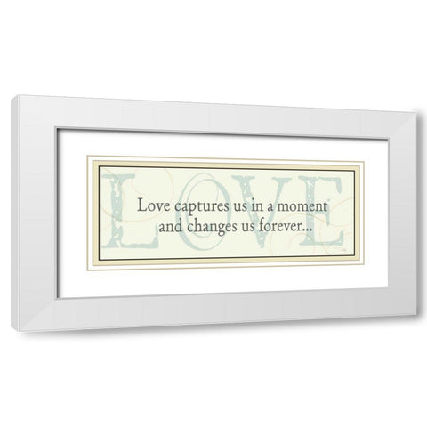 Love Captures Us White Modern Wood Framed Art Print with Double Matting by Pela