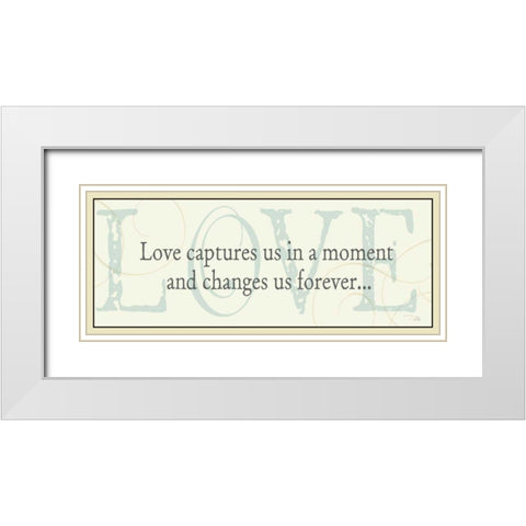 Love Captures Us White Modern Wood Framed Art Print with Double Matting by Pela