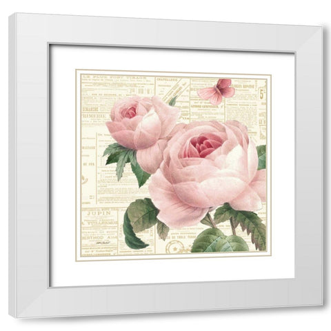 Roses in Paris VI White Modern Wood Framed Art Print with Double Matting by Pertiet, Katie