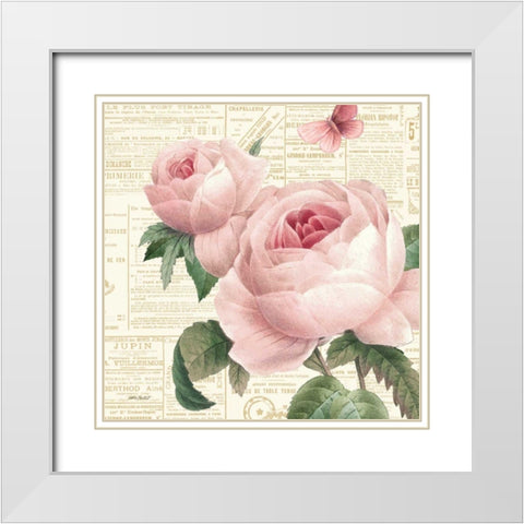 Roses in Paris VI White Modern Wood Framed Art Print with Double Matting by Pertiet, Katie