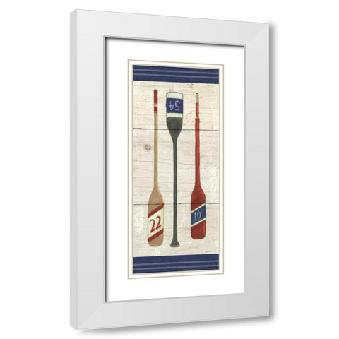 Nautique IX White Modern Wood Framed Art Print with Double Matting by Wiens, James