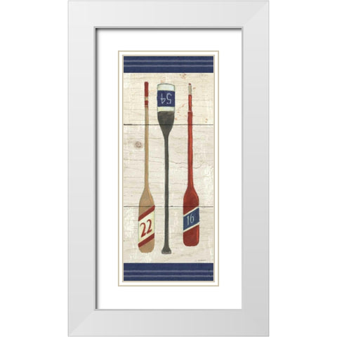 Nautique IX White Modern Wood Framed Art Print with Double Matting by Wiens, James