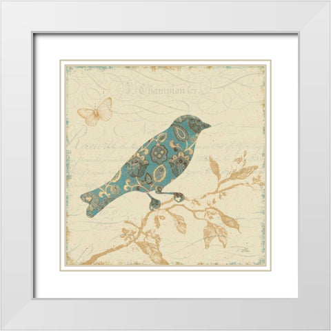 Natures Pattern I White Modern Wood Framed Art Print with Double Matting by Pela