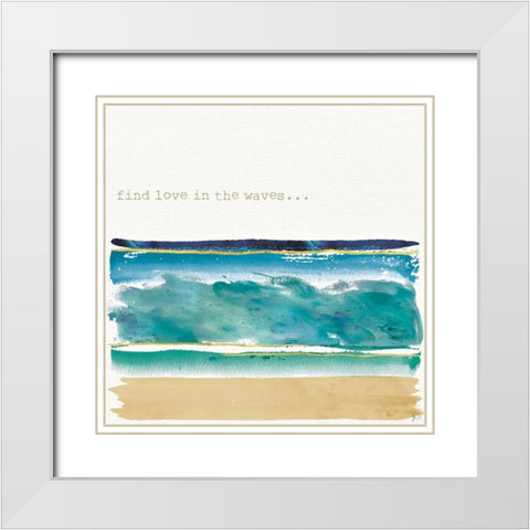 By the Sea II White Modern Wood Framed Art Print with Double Matting by Aiken, Jess