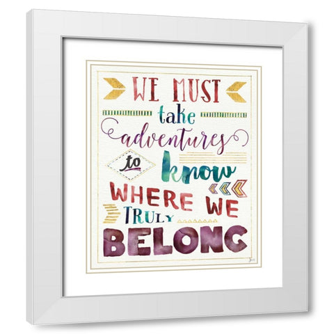 Lost in Words II White Modern Wood Framed Art Print with Double Matting by Aiken, Jess