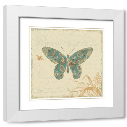 Natures Pattern II White Modern Wood Framed Art Print with Double Matting by Pela