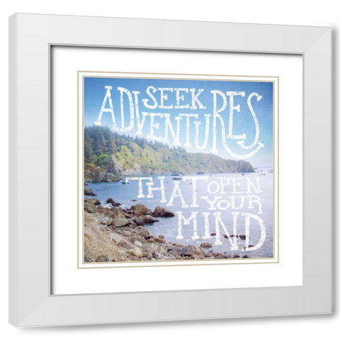 Coastal Adventures III White Modern Wood Framed Art Print with Double Matting by Marshall, Laura