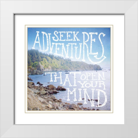 Coastal Adventures III White Modern Wood Framed Art Print with Double Matting by Marshall, Laura