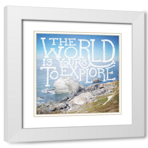 Coastal Adventures IV White Modern Wood Framed Art Print with Double Matting by Marshall, Laura