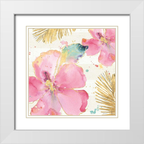 Flamingo Fever VIII White Modern Wood Framed Art Print with Double Matting by Tavoletti, Anne