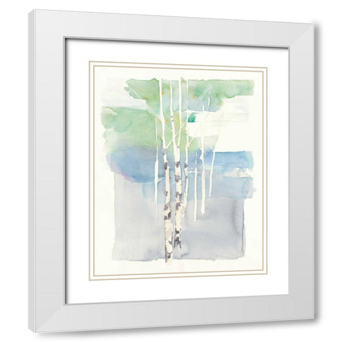 Aspens I White Modern Wood Framed Art Print with Double Matting by Tillmon, Avery
