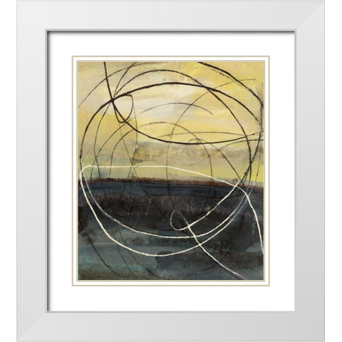 At Dawn Crop White Modern Wood Framed Art Print with Double Matting by Hristova, Albena